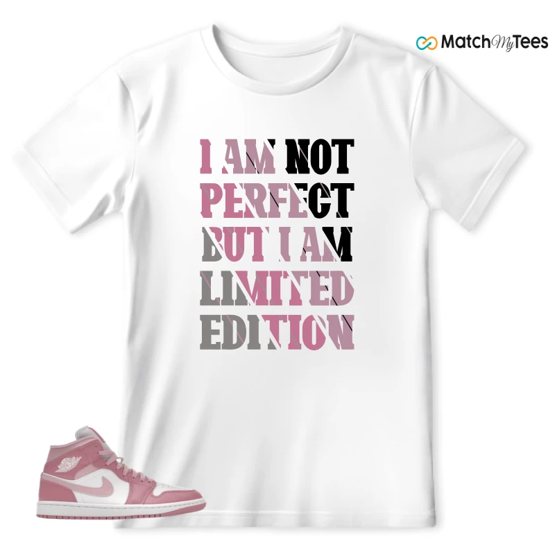 NIKE AIR JORDAN 1 MID ELEMENTAL PINK ICED CARMINE (WOMEN'S) SNEAKER Matching Tees t-shirt