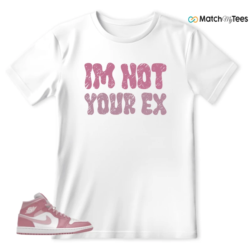 NIKE AIR JORDAN 1 MID ELEMENTAL PINK ICED CARMINE (WOMEN'S) SNEAKER Matching Tees t-shirt