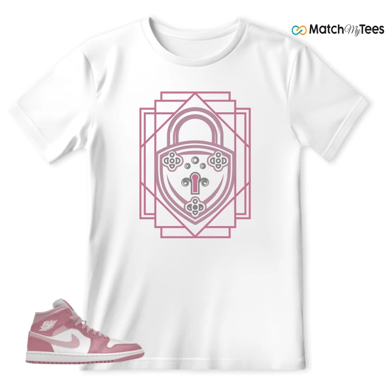 NIKE AIR JORDAN 1 MID ELEMENTAL PINK ICED CARMINE (WOMEN'S) SNEAKER Matching Tees t-shirt