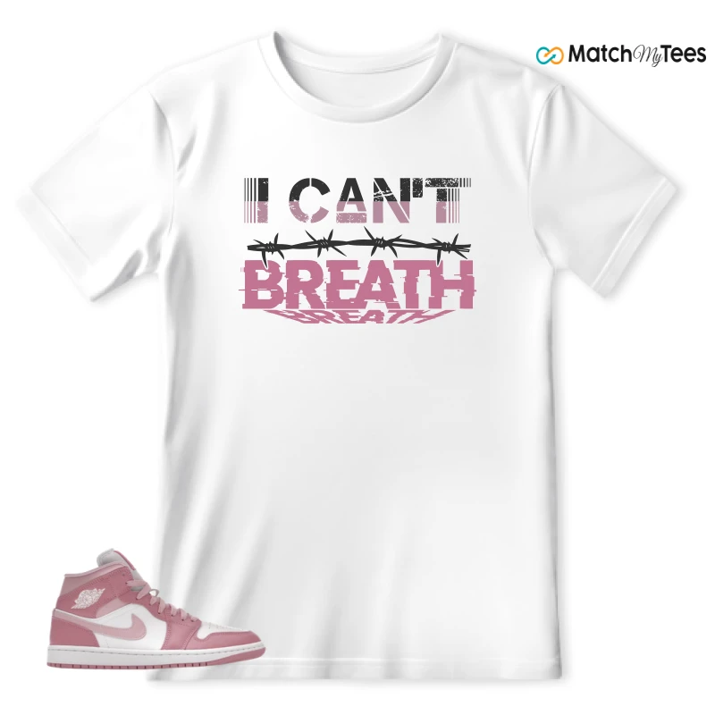 NIKE AIR JORDAN 1 MID ELEMENTAL PINK ICED CARMINE (WOMEN'S) SNEAKER Matching Tees t-shirt