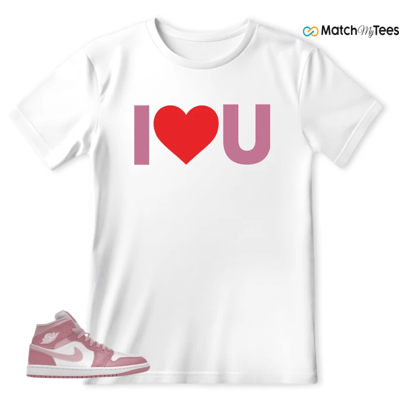 NIKE AIR JORDAN 1 MID ELEMENTAL PINK ICED CARMINE (WOMEN'S) SNEAKER Matching Tees t-shirt