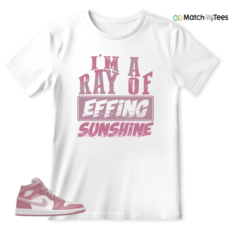 NIKE AIR JORDAN 1 MID ELEMENTAL PINK ICED CARMINE (WOMEN'S) SNEAKER Matching Tees t-shirt