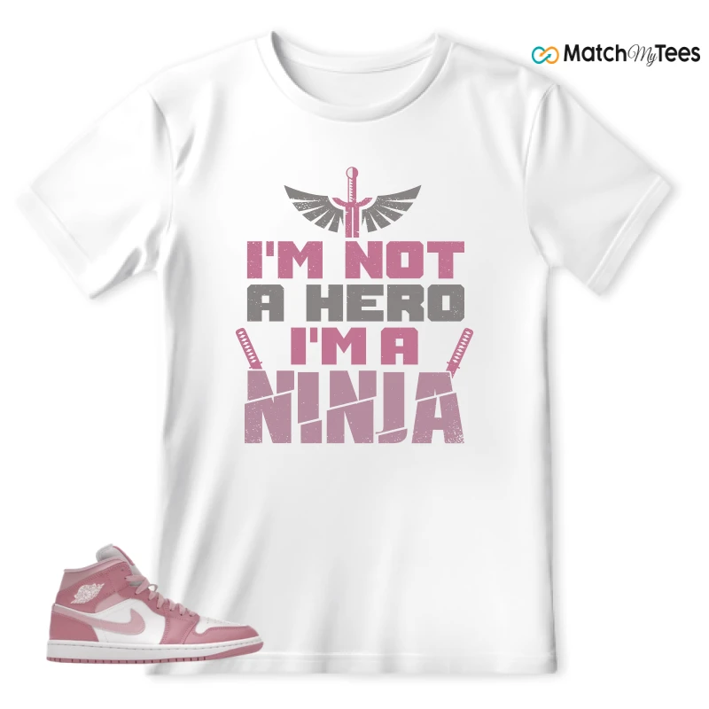NIKE AIR JORDAN 1 MID ELEMENTAL PINK ICED CARMINE (WOMEN'S) SNEAKER Matching Tees t-shirt