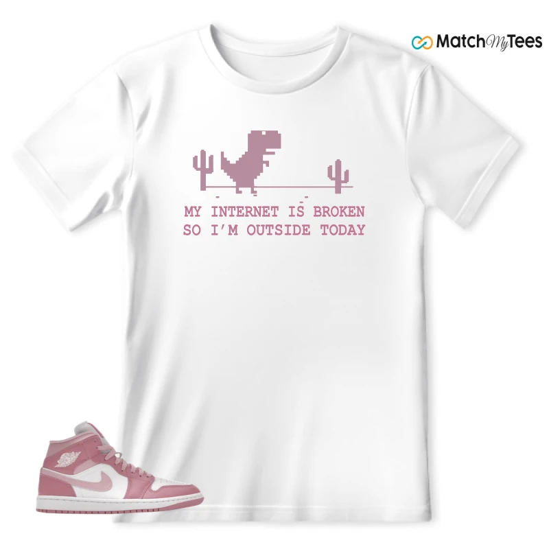 NIKE AIR JORDAN 1 MID ELEMENTAL PINK ICED CARMINE (WOMEN'S) SNEAKER Matching Tees t-shirt