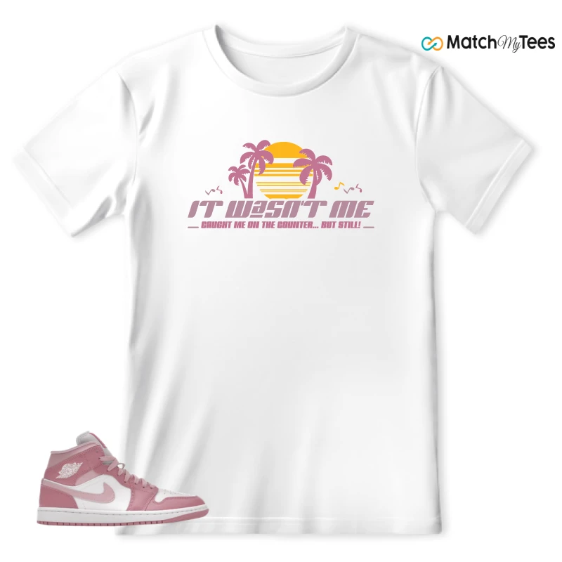 NIKE AIR JORDAN 1 MID ELEMENTAL PINK ICED CARMINE (WOMEN'S) SNEAKER Matching Tees t-shirt