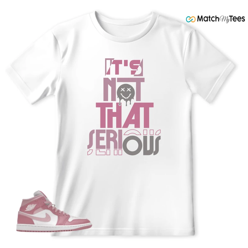 NIKE AIR JORDAN 1 MID ELEMENTAL PINK ICED CARMINE (WOMEN'S) SNEAKER Matching Tees t-shirt