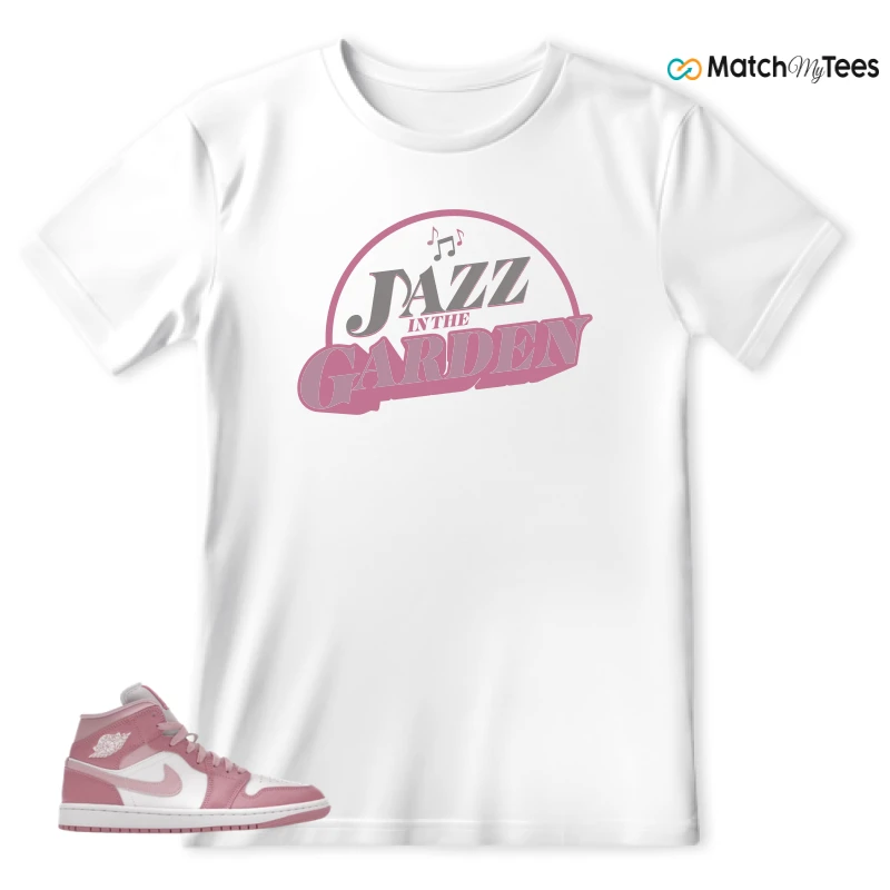 NIKE AIR JORDAN 1 MID ELEMENTAL PINK ICED CARMINE (WOMEN'S) SNEAKER Matching Tees t-shirt