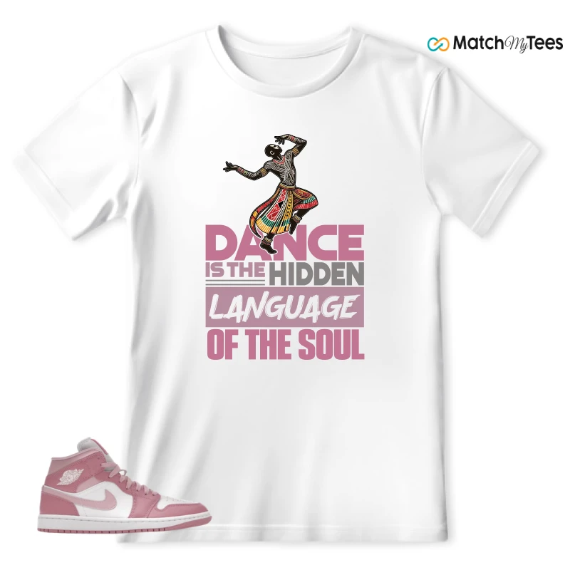 NIKE AIR JORDAN 1 MID ELEMENTAL PINK ICED CARMINE (WOMEN'S) SNEAKER Matching Tees t-shirt