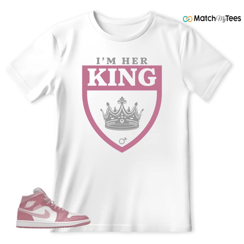 NIKE AIR JORDAN 1 MID ELEMENTAL PINK ICED CARMINE (WOMEN'S) SNEAKER Matching Tees t-shirt