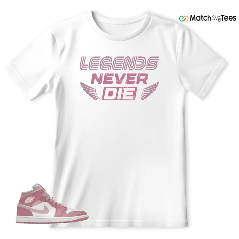 NIKE AIR JORDAN 1 MID ELEMENTAL PINK ICED CARMINE (WOMEN'S) SNEAKER Matching Tees t-shirt