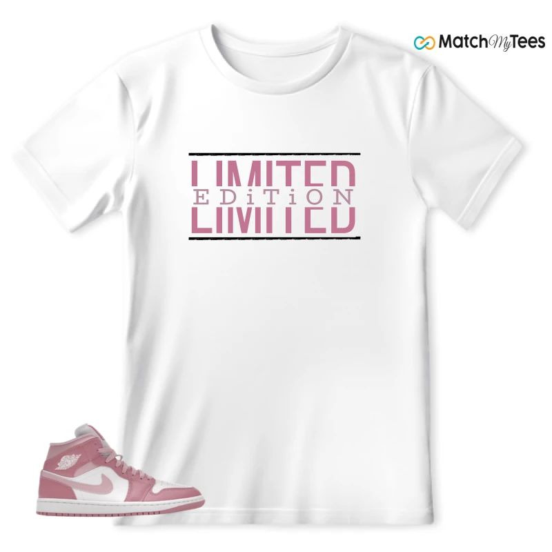 NIKE AIR JORDAN 1 MID ELEMENTAL PINK ICED CARMINE (WOMEN'S) SNEAKER Matching Tees t-shirt