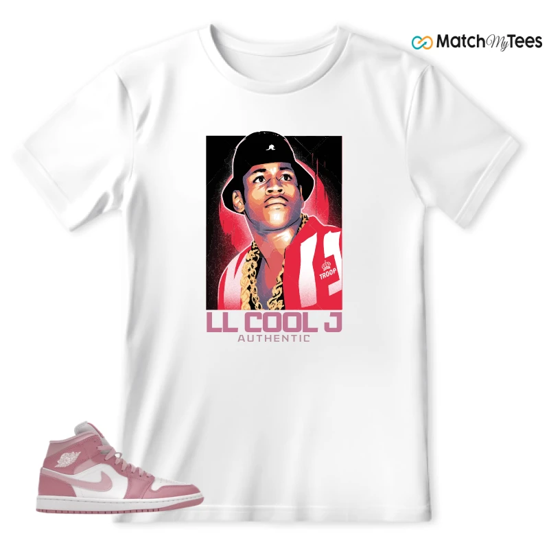 NIKE AIR JORDAN 1 MID ELEMENTAL PINK ICED CARMINE (WOMEN'S) SNEAKER Matching Tees t-shirt