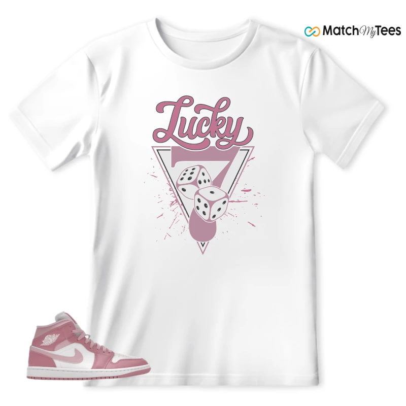 NIKE AIR JORDAN 1 MID ELEMENTAL PINK ICED CARMINE (WOMEN'S) SNEAKER Matching Tees t-shirt