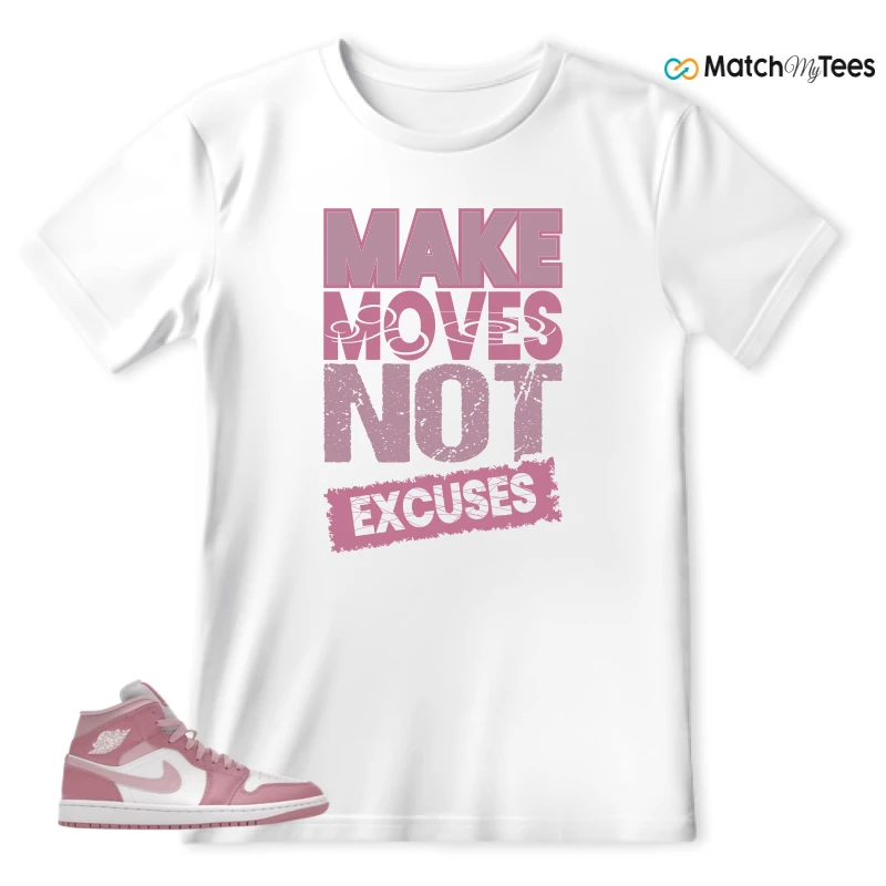 NIKE AIR JORDAN 1 MID ELEMENTAL PINK ICED CARMINE (WOMEN'S) SNEAKER Matching Tees t-shirt
