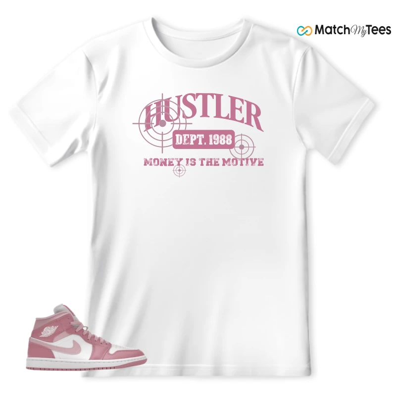 NIKE AIR JORDAN 1 MID ELEMENTAL PINK ICED CARMINE (WOMEN'S) SNEAKER Matching Tees t-shirt