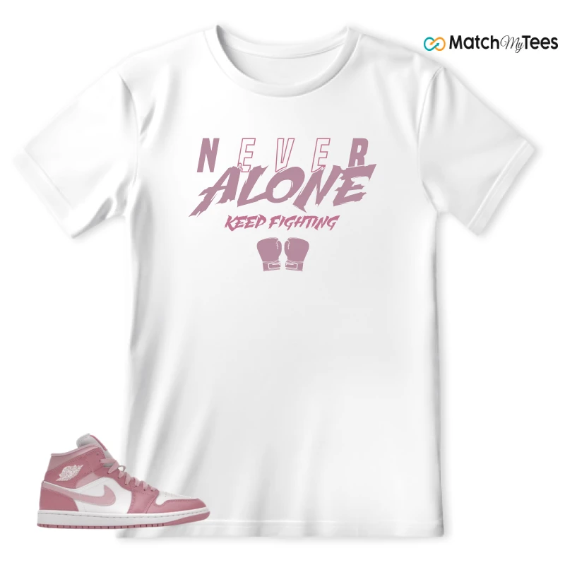 NIKE AIR JORDAN 1 MID ELEMENTAL PINK ICED CARMINE (WOMEN'S) SNEAKER Matching Tees t-shirt