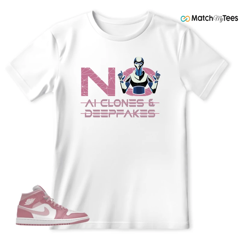 NIKE AIR JORDAN 1 MID ELEMENTAL PINK ICED CARMINE (WOMEN'S) SNEAKER Matching Tees t-shirt