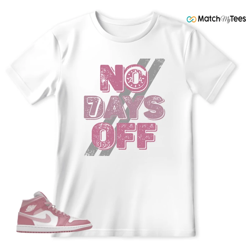 NIKE AIR JORDAN 1 MID ELEMENTAL PINK ICED CARMINE (WOMEN'S) SNEAKER Matching Tees t-shirt