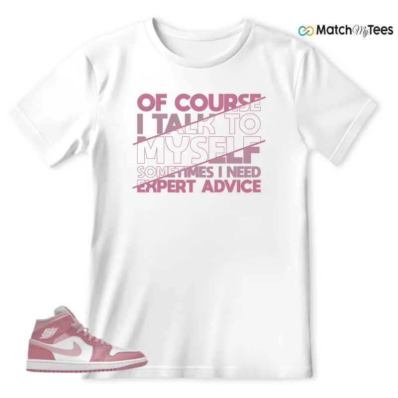 NIKE AIR JORDAN 1 MID ELEMENTAL PINK ICED CARMINE (WOMEN'S) SNEAKER Matching Tees t-shirt