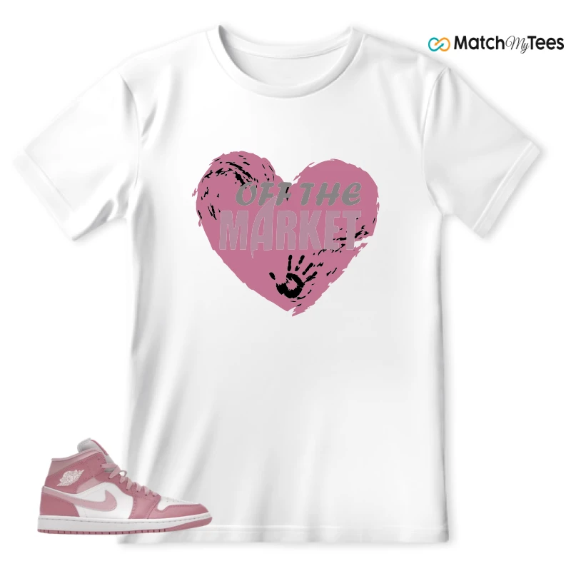 NIKE AIR JORDAN 1 MID ELEMENTAL PINK ICED CARMINE (WOMEN'S) SNEAKER Matching Tees t-shirt