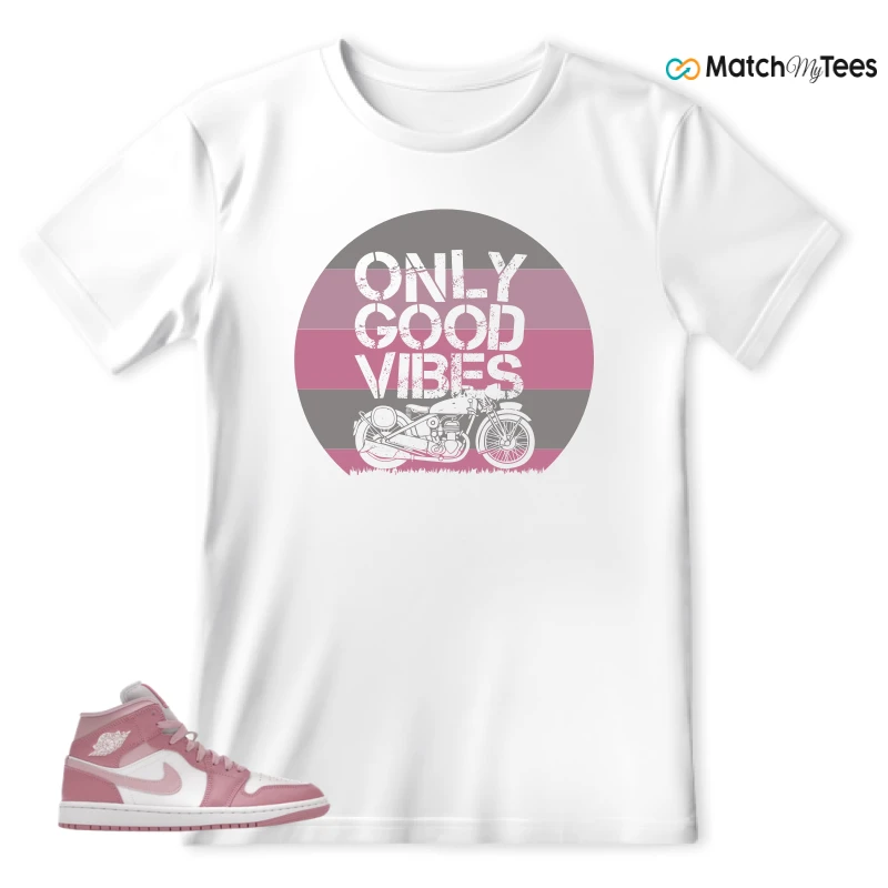 NIKE AIR JORDAN 1 MID ELEMENTAL PINK ICED CARMINE (WOMEN'S) SNEAKER Matching Tees t-shirt