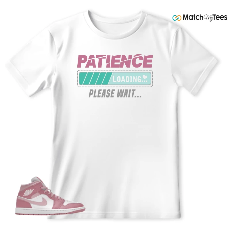 NIKE AIR JORDAN 1 MID ELEMENTAL PINK ICED CARMINE (WOMEN'S) SNEAKER Matching Tees t-shirt