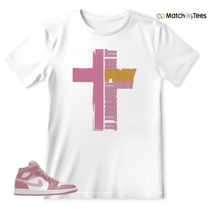 NIKE AIR JORDAN 1 MID ELEMENTAL PINK ICED CARMINE (WOMEN'S) SNEAKER Matching Tees t-shirt