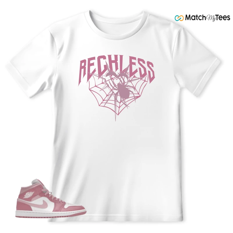 NIKE AIR JORDAN 1 MID ELEMENTAL PINK ICED CARMINE (WOMEN'S) SNEAKER Matching Tees t-shirt