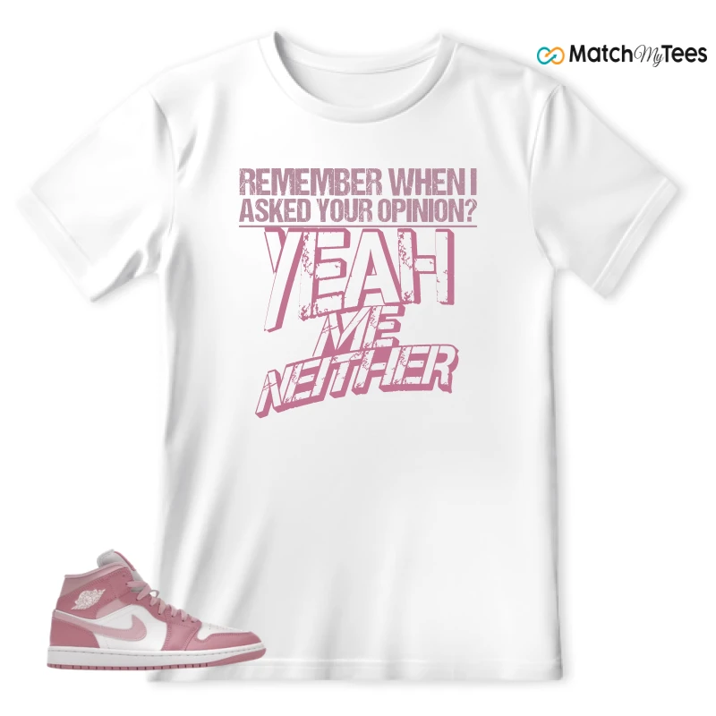 NIKE AIR JORDAN 1 MID ELEMENTAL PINK ICED CARMINE (WOMEN'S) SNEAKER Matching Tees t-shirt