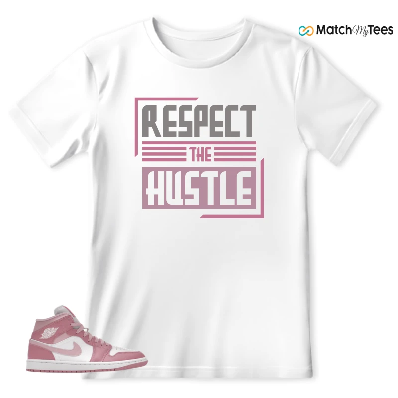 NIKE AIR JORDAN 1 MID ELEMENTAL PINK ICED CARMINE (WOMEN'S) SNEAKER Matching Tees t-shirt