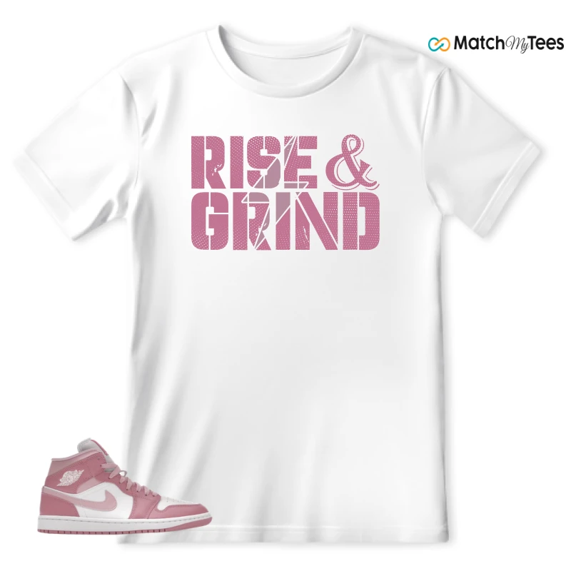 NIKE AIR JORDAN 1 MID ELEMENTAL PINK ICED CARMINE (WOMEN'S) SNEAKER Matching Tees t-shirt