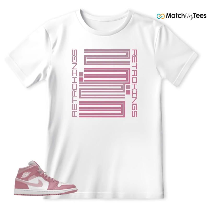 NIKE AIR JORDAN 1 MID ELEMENTAL PINK ICED CARMINE (WOMEN'S) SNEAKER Matching Tees t-shirt