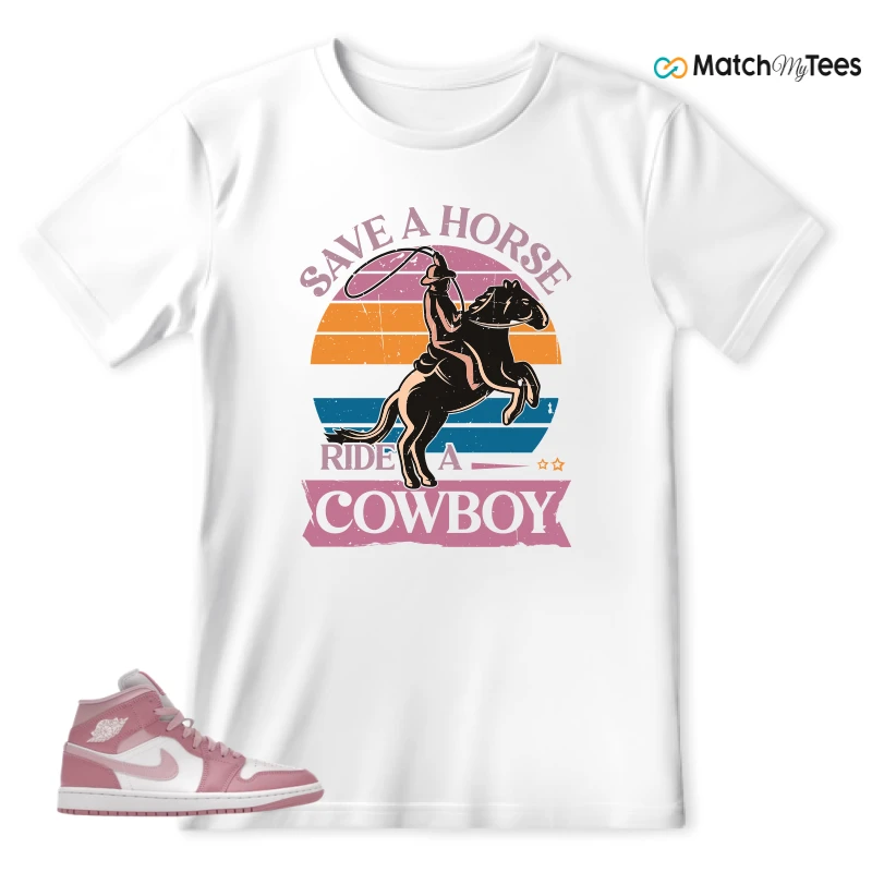 NIKE AIR JORDAN 1 MID ELEMENTAL PINK ICED CARMINE (WOMEN'S) SNEAKER Matching Tees t-shirt