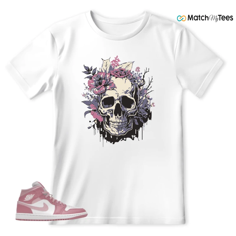 NIKE AIR JORDAN 1 MID ELEMENTAL PINK ICED CARMINE (WOMEN'S) SNEAKER Matching Tees t-shirt
