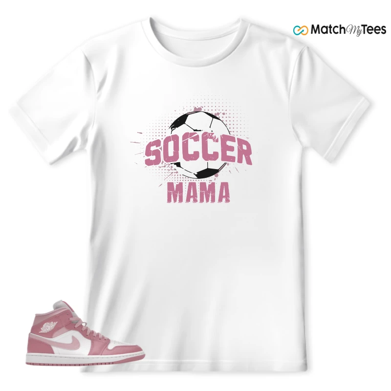 NIKE AIR JORDAN 1 MID ELEMENTAL PINK ICED CARMINE (WOMEN'S) SNEAKER Matching Tees t-shirt
