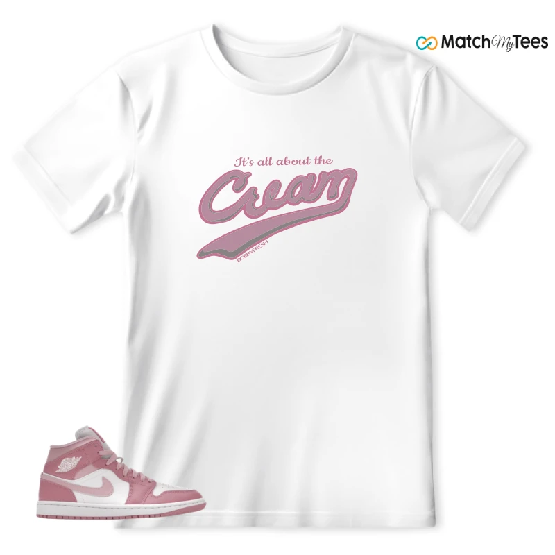 NIKE AIR JORDAN 1 MID ELEMENTAL PINK ICED CARMINE (WOMEN'S) SNEAKER Matching Tees t-shirt