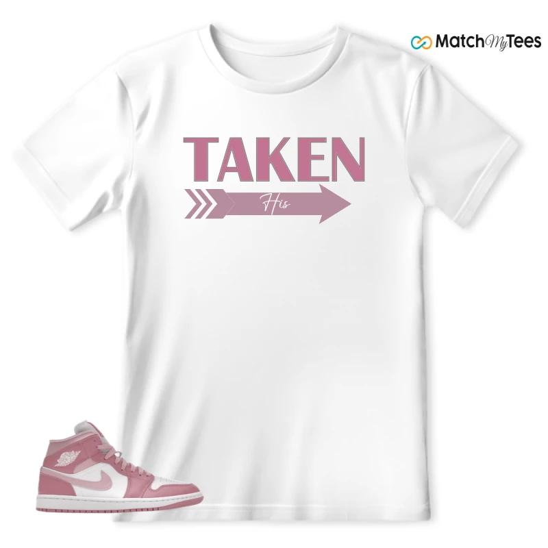 NIKE AIR JORDAN 1 MID ELEMENTAL PINK ICED CARMINE (WOMEN'S) SNEAKER Matching Tees t-shirt