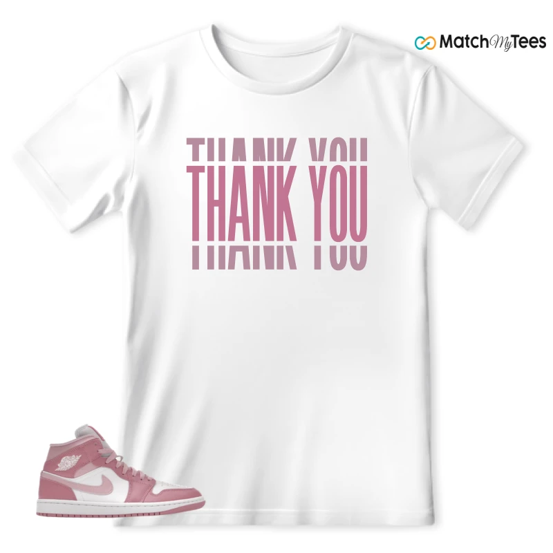 NIKE AIR JORDAN 1 MID ELEMENTAL PINK ICED CARMINE (WOMEN'S) SNEAKER Matching Tees t-shirt