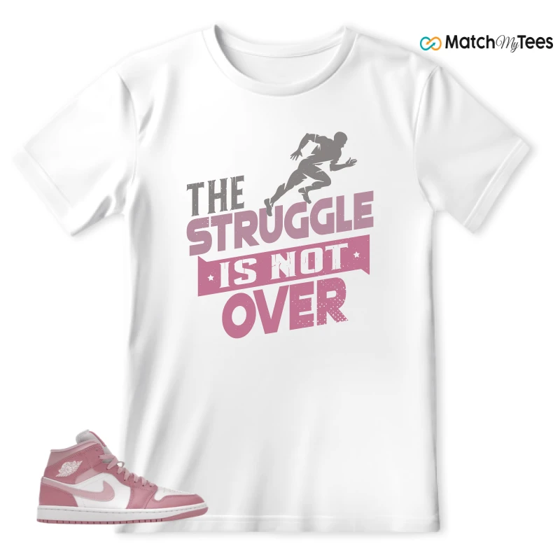 NIKE AIR JORDAN 1 MID ELEMENTAL PINK ICED CARMINE (WOMEN'S) SNEAKER Matching Tees t-shirt