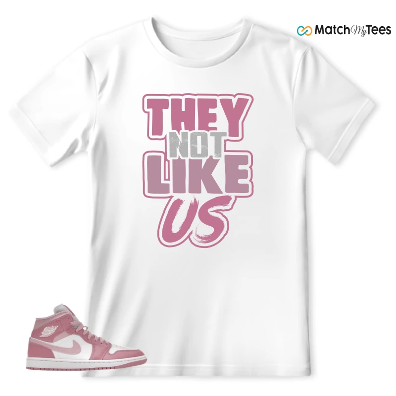 NIKE AIR JORDAN 1 MID ELEMENTAL PINK ICED CARMINE (WOMEN'S) SNEAKER Matching Tees t-shirt