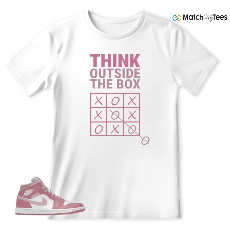 NIKE AIR JORDAN 1 MID ELEMENTAL PINK ICED CARMINE (WOMEN'S) SNEAKER Matching Tees t-shirt