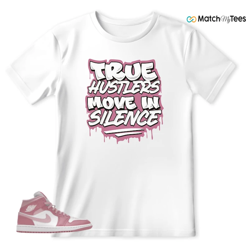 NIKE AIR JORDAN 1 MID ELEMENTAL PINK ICED CARMINE (WOMEN'S) SNEAKER Matching Tees t-shirt