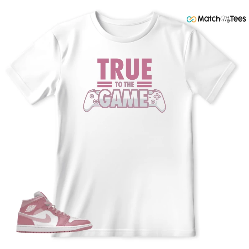 NIKE AIR JORDAN 1 MID ELEMENTAL PINK ICED CARMINE (WOMEN'S) SNEAKER Matching Tees t-shirt