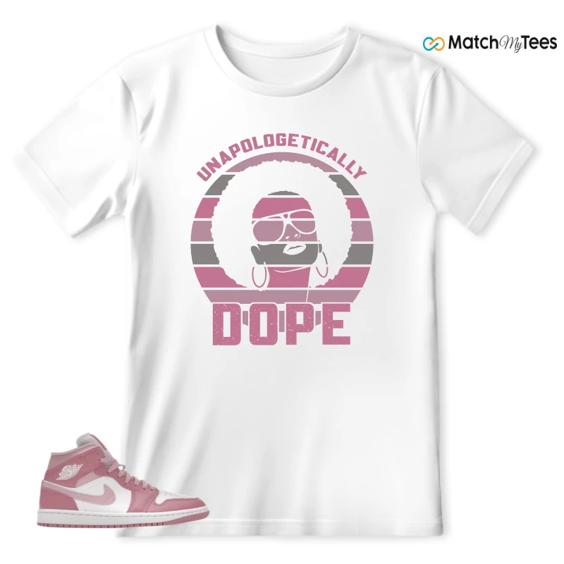 NIKE AIR JORDAN 1 MID ELEMENTAL PINK ICED CARMINE (WOMEN'S) SNEAKER Matching Tees t-shirt