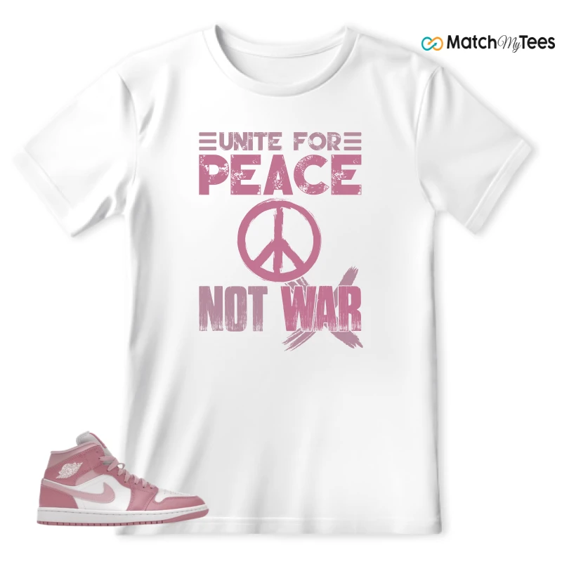 NIKE AIR JORDAN 1 MID ELEMENTAL PINK ICED CARMINE (WOMEN'S) SNEAKER Matching Tees t-shirt