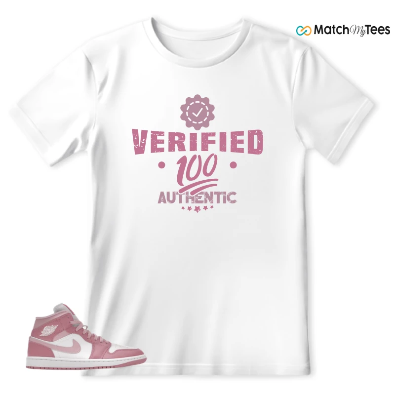 NIKE AIR JORDAN 1 MID ELEMENTAL PINK ICED CARMINE (WOMEN'S) SNEAKER Matching Tees t-shirt