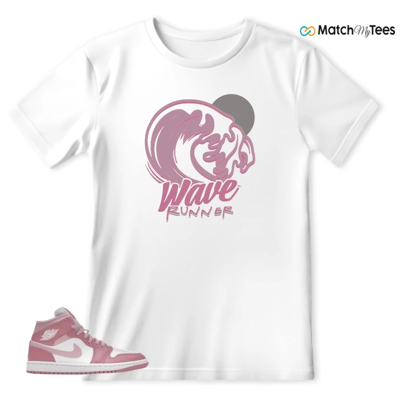 NIKE AIR JORDAN 1 MID ELEMENTAL PINK ICED CARMINE (WOMEN'S) SNEAKER Matching Tees t-shirt