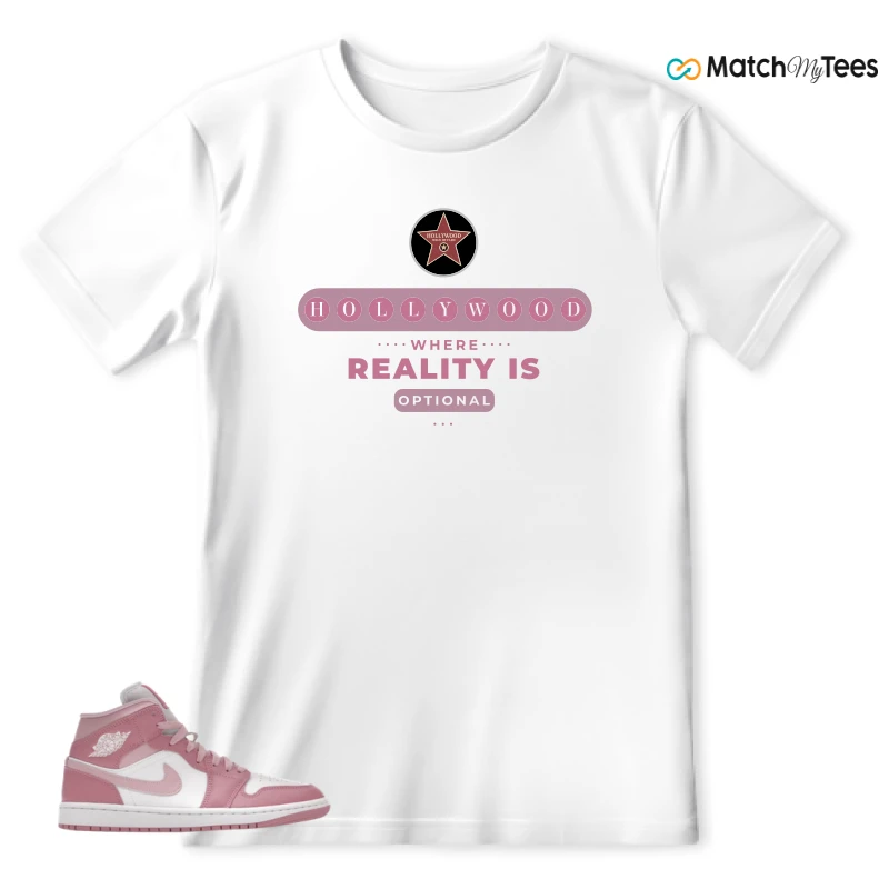 NIKE AIR JORDAN 1 MID ELEMENTAL PINK ICED CARMINE (WOMEN'S) SNEAKER Matching Tees t-shirt