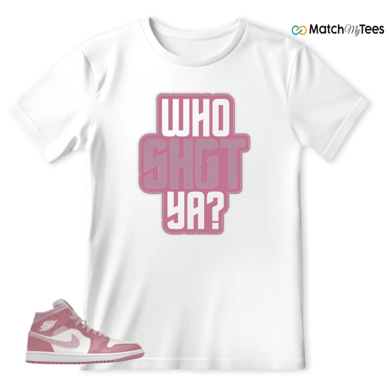 NIKE AIR JORDAN 1 MID ELEMENTAL PINK ICED CARMINE (WOMEN'S) SNEAKER Matching Tees t-shirt