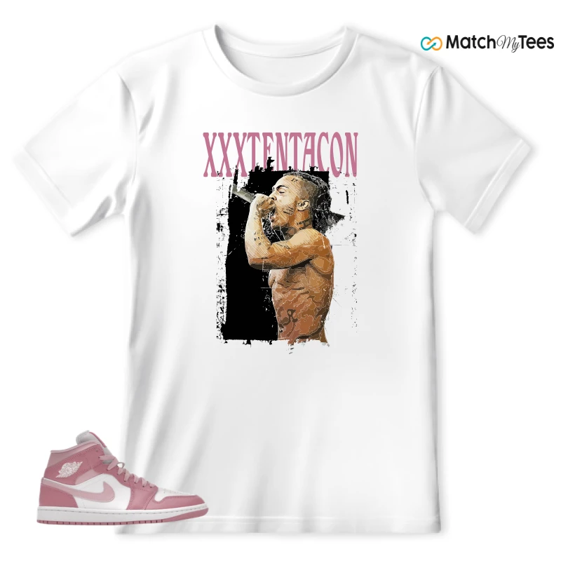 NIKE AIR JORDAN 1 MID ELEMENTAL PINK ICED CARMINE (WOMEN'S) SNEAKER Matching Tees t-shirt